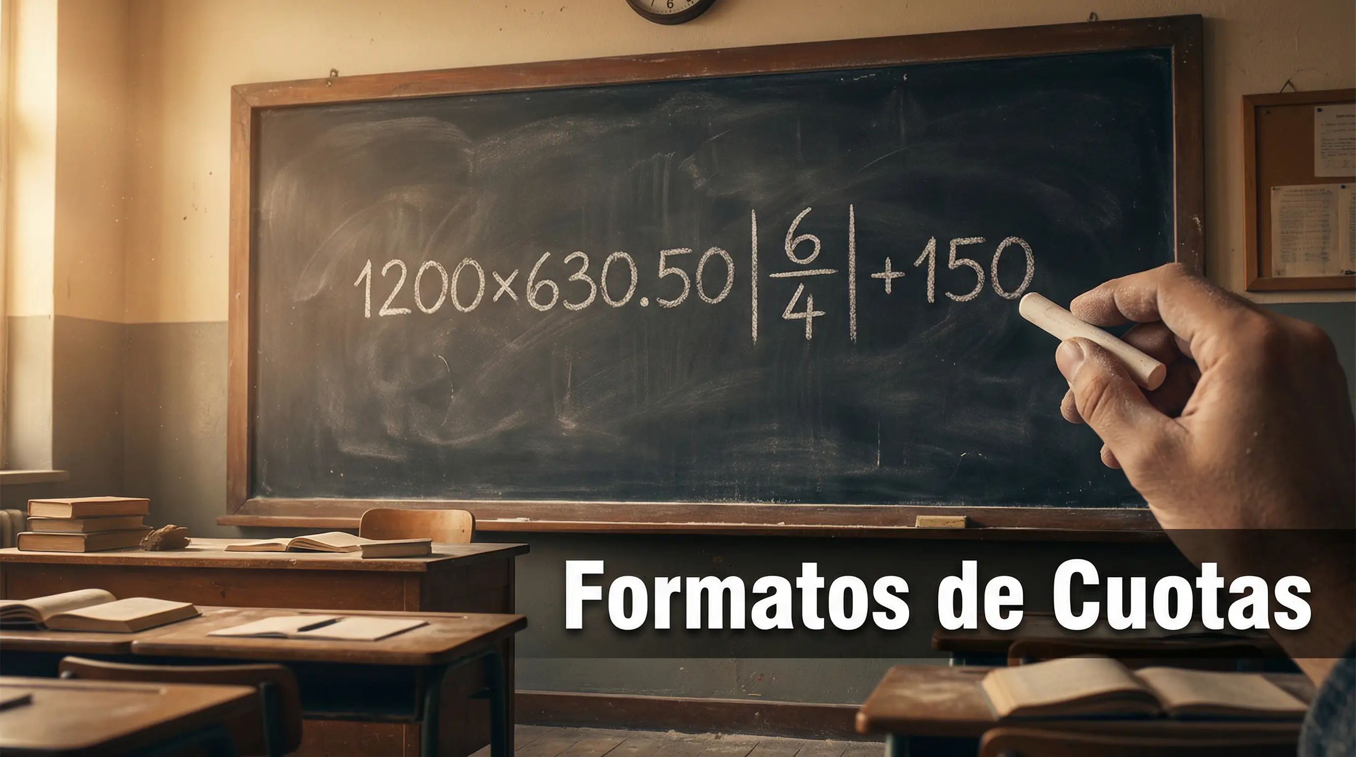 Pizarra con ejemplos de diferentes formatos de cuotas de apuestas deportivas