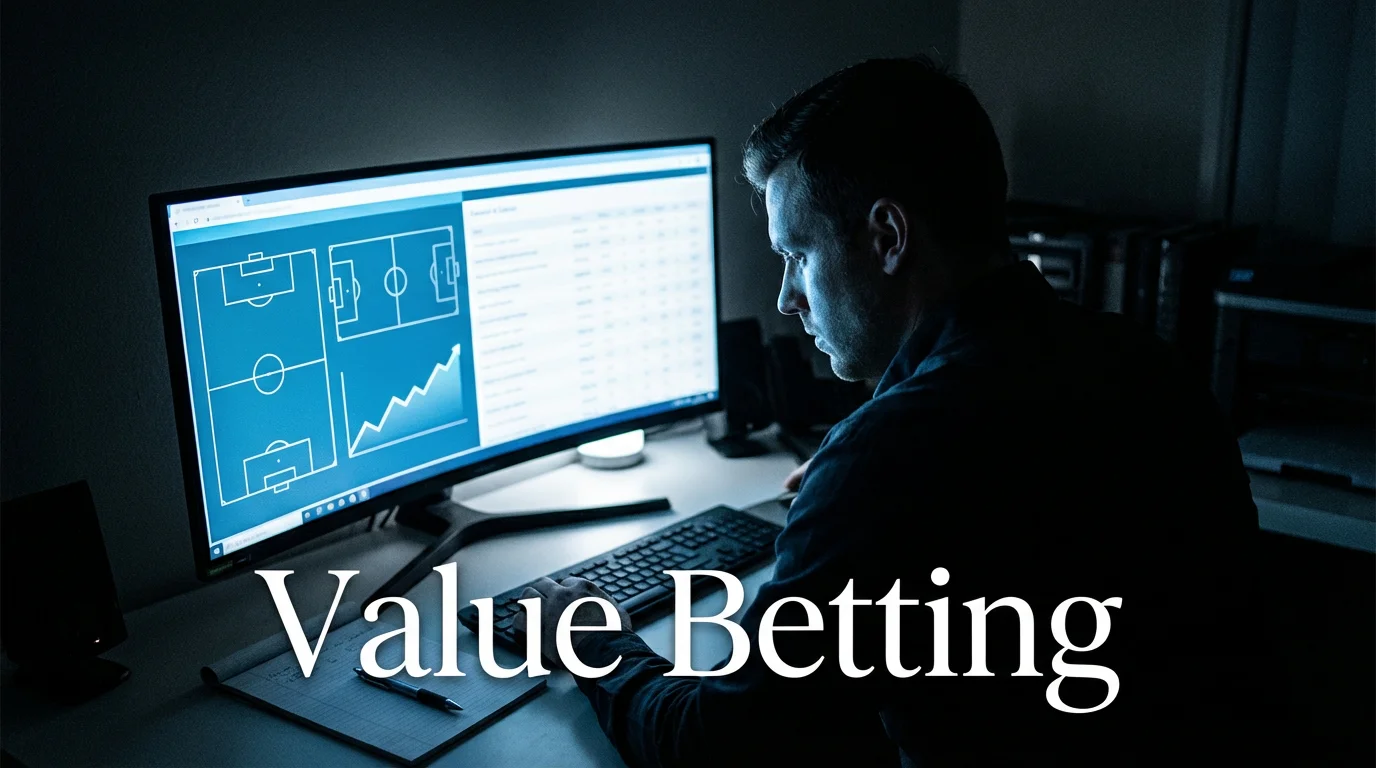 Analista deportivo revisando datos y estadísticas de fútbol en una pantalla